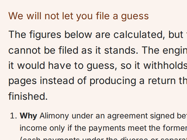 The return we will not file: the notice that says, in plain words, why it cannot be filed as it stands.